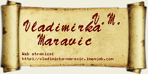 Vladimirka Maravić vizit kartica